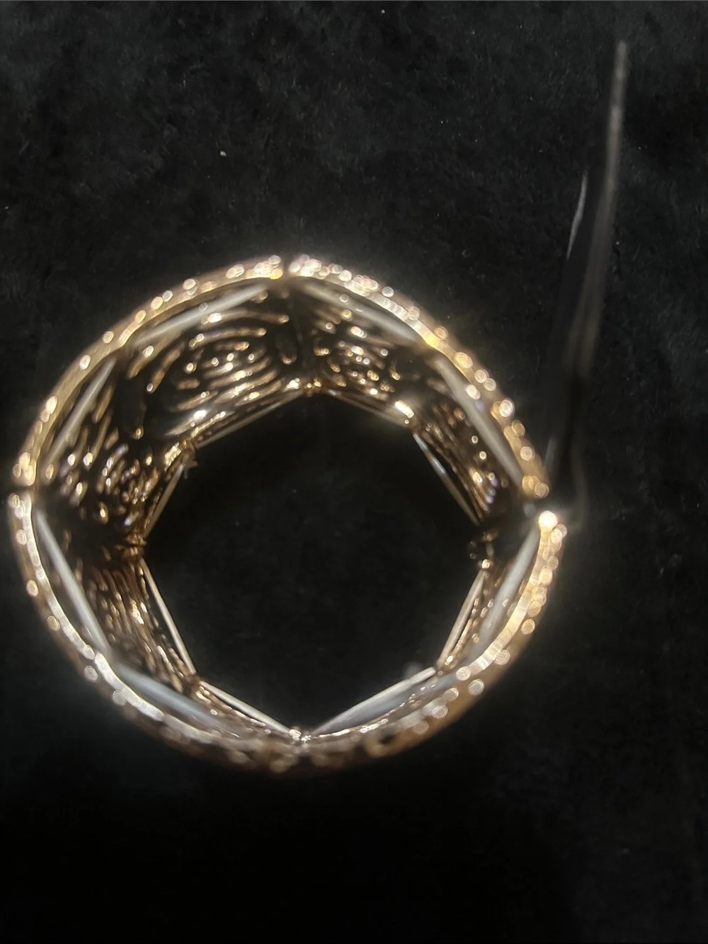 Nicole Miller Gold Filigree Wide Cuff Bracelet New w / TAG